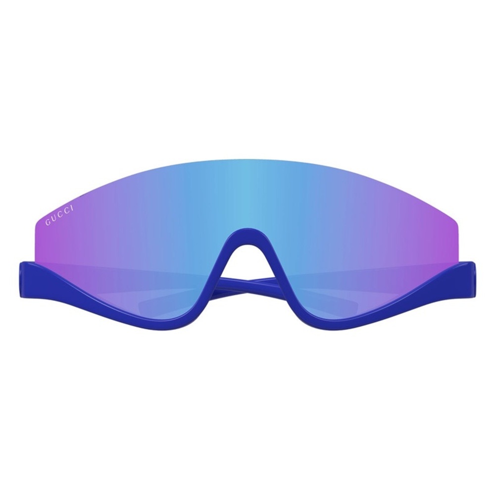NEW GUCCI SHIELD SUNGLASSES GUCCI GG1650S 010 BLUE EYEWEAR - Picture 3 of 4